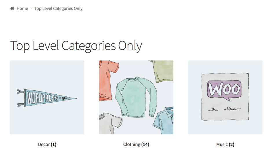 Categorías de WooCommerce